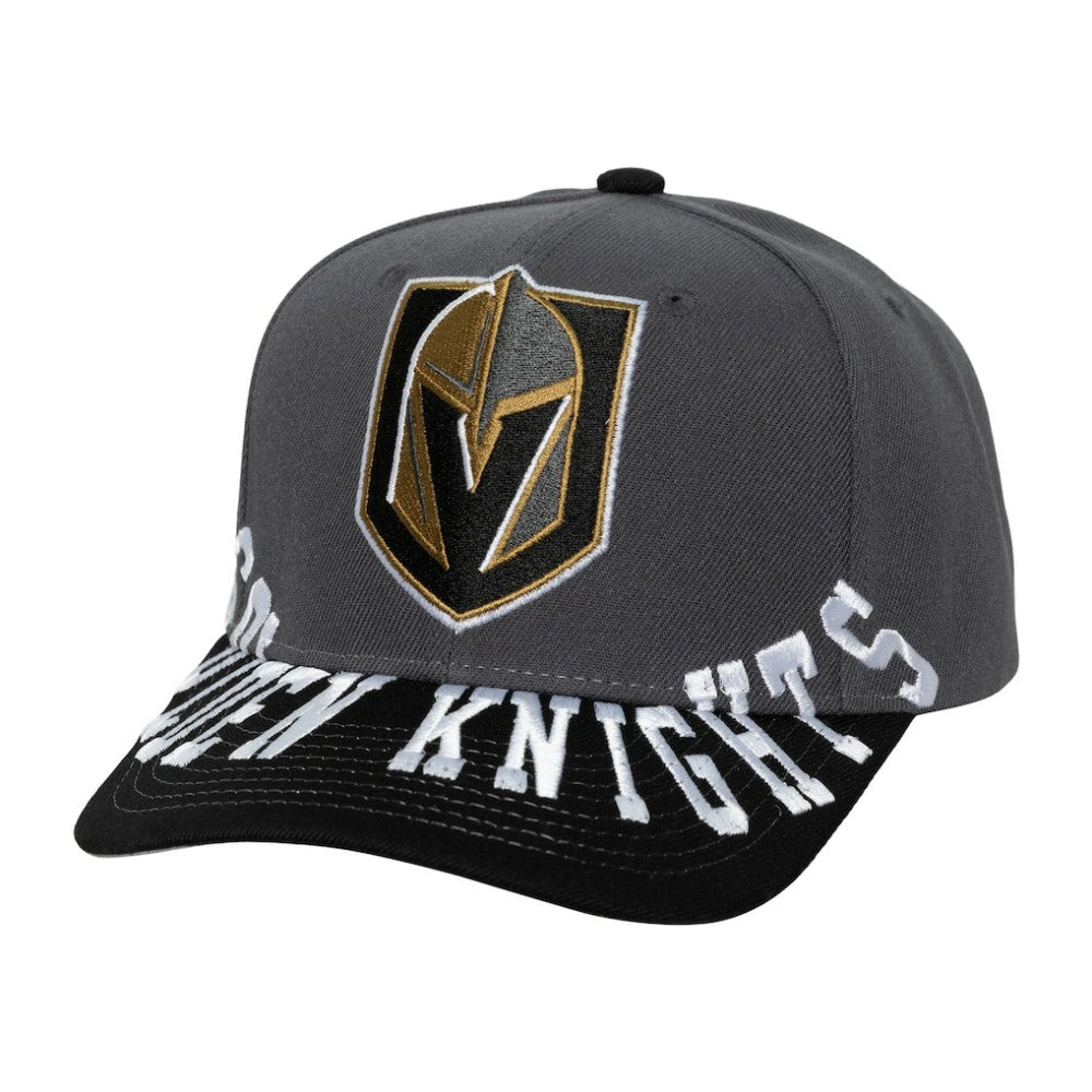 Vegas Golden Knights Mitchell & Ness Underarch Two-Tone Pro Crown Snapback Hat - Gray/Black - NHL