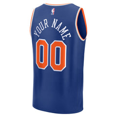 New York Knicks Fast Break Custom Jersey Icon Edition Blue - NBA