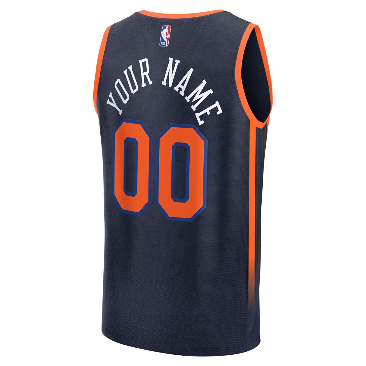 New York Knicks Fast Break Custom Jersey Statement Edition Navy - NBA