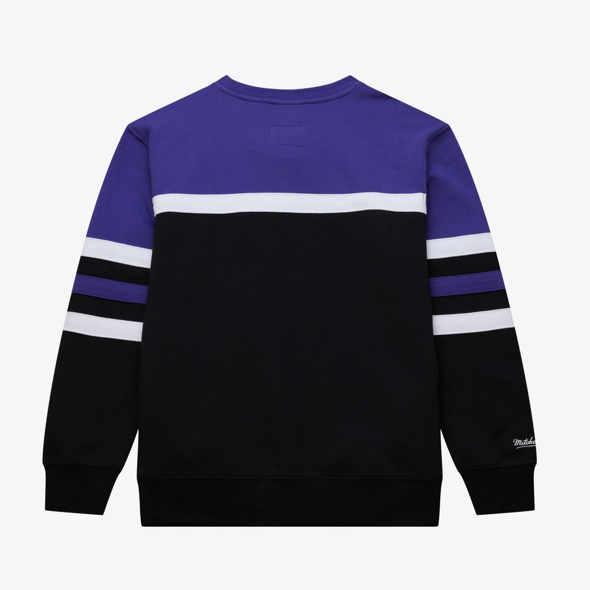 Utah Jazz Hardwood Classics Vintage Logo Head Coach Pullover Sweatshirt Black/Purple - NBA