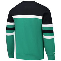 Boston Celtics Hardwood Classics Vintage Logo Head Coach Pullover Sweatshirt Kelly Green/Black - NBA