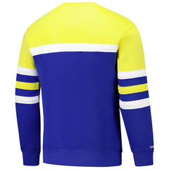 Golden State Warriors Hardwood Classics Vintage Logo Head Coach Pullover Sweatshirt Royal/Gold - NBA