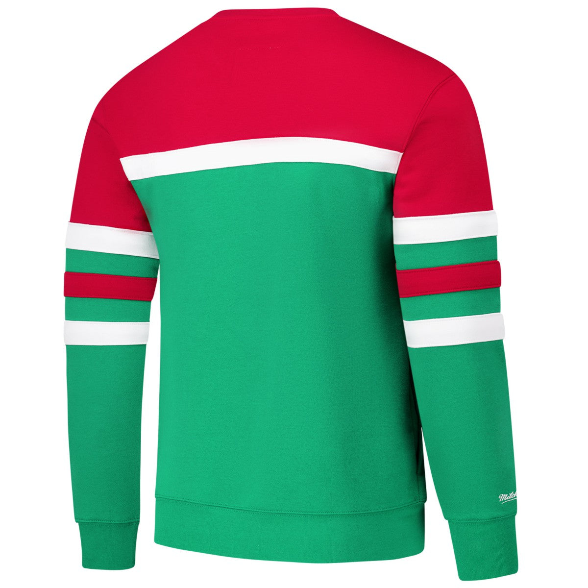 Milwaukee Bucks Hardwood Classics Vintage Logo Head Coach Pullover Sweatshirt Green/Red - NBA