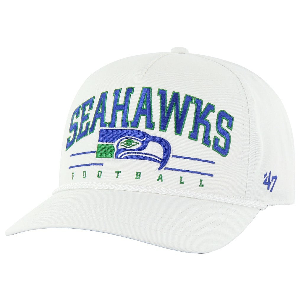 Seattle Seahawks '47 Roscoe Hitch Rope Adjustable Hat White | 47 brand
