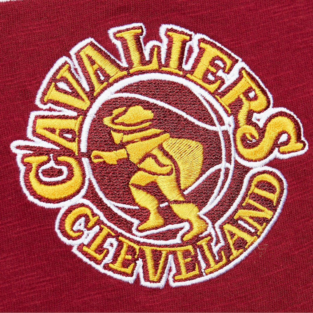 Cleveland Cavaliers Hardwood Classics Felt Applique Slub T-Shirt Wine - NBA