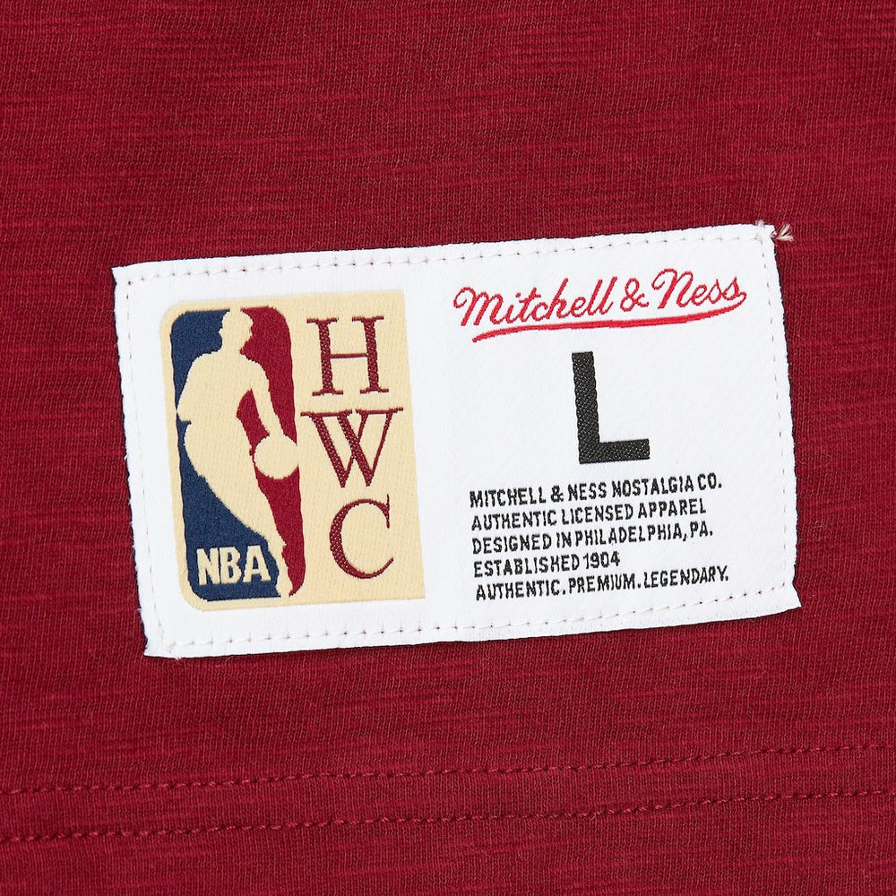Cleveland Cavaliers Hardwood Classics Felt Applique Slub T-Shirt Wine - NBA
