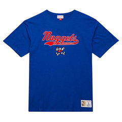 Denver Nuggets Hardwood Classics Felt Applique Slub T-Shirt Royal - NBA