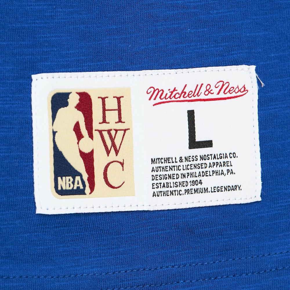 Golden State Warriors Hardwood Classics Felt Applique Slub T-Shirt Royal - NBA