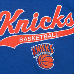 New York Knicks Hardwood Classics Felt Applique Slub T-Shirt Blue - NBA