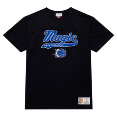 Orlando Magic Hardwood Classics Felt Applique Slub T-Shirt Black - NBA