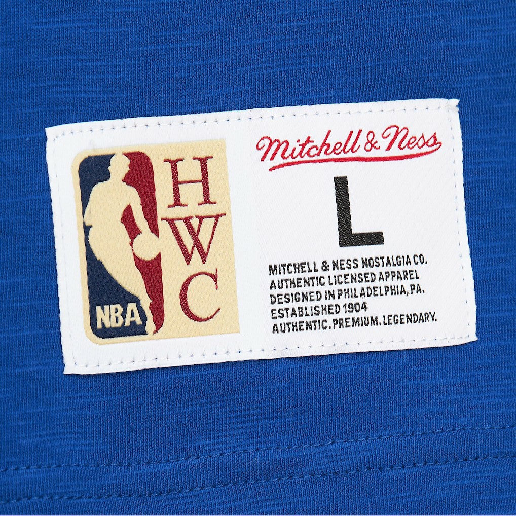 Philadelphia 76ers Hardwood Classics Felt Applique Slub T-Shirt Royal - NBA