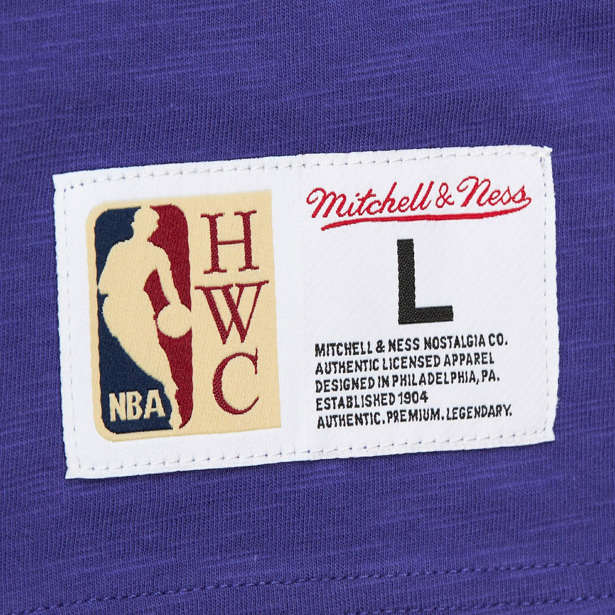 Phoenix Suns Hardwood Classics Felt Applique Slub T-Shirt Purple - NBA