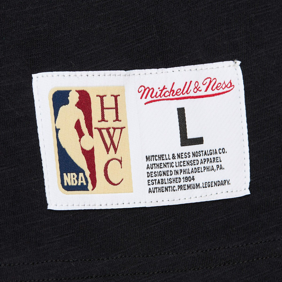 Sacramento Kings Hardwood Classics Felt Applique Slub T-Shirt Black - NBA