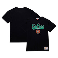 Boston Celtics Hardwood Classics Felt Applique Slub T-Shirt Black - NBA