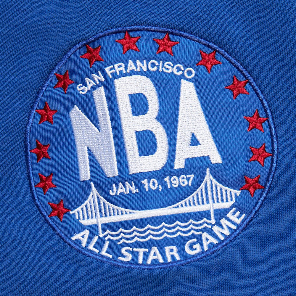Golden State Warriors Hardwood Classics All Over 4.0 Pullover Sweatshirt Heather Gray - NBA