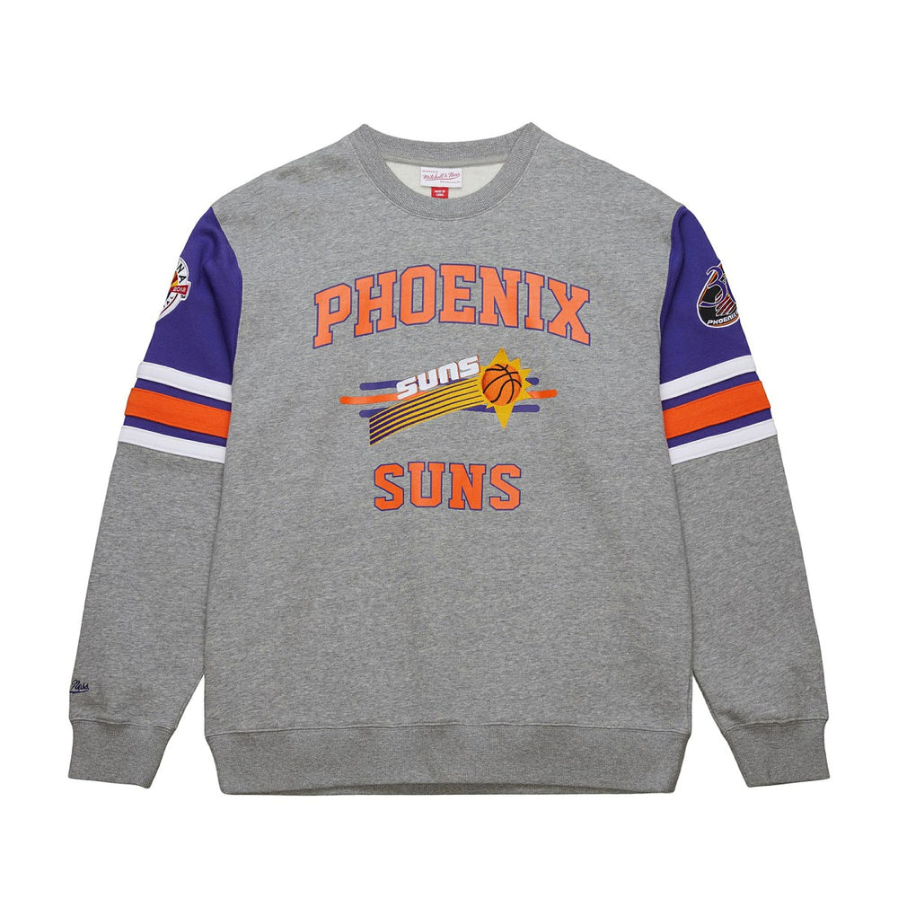Phoenix Suns Hardwood Classics All Over 4.0 Pullover Sweatshirt Heather Gray - NBA