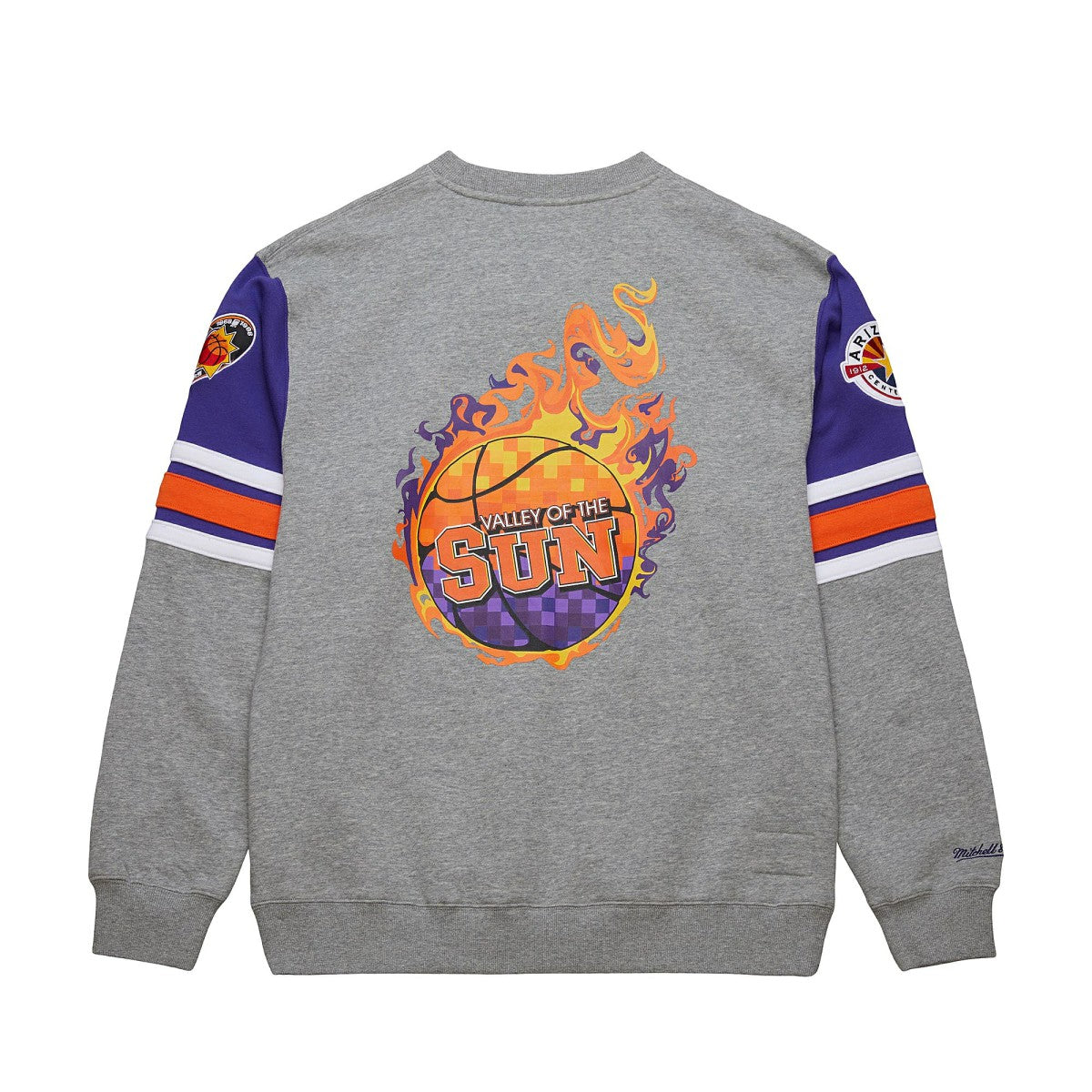 Phoenix Suns Hardwood Classics All Over 4.0 Pullover Sweatshirt Heather Gray - NBA