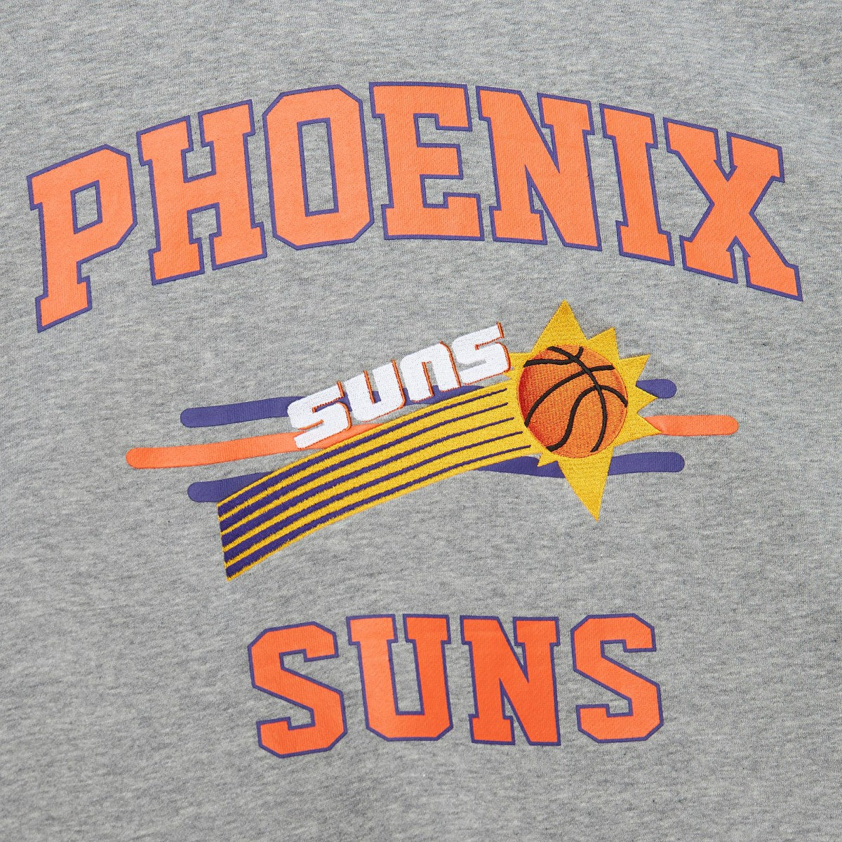 Phoenix Suns Hardwood Classics All Over 4.0 Pullover Sweatshirt Heather Gray - NBA