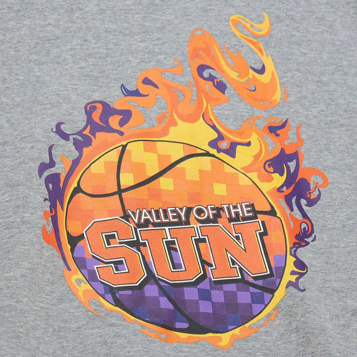 Phoenix Suns Hardwood Classics All Over 4.0 Pullover Sweatshirt Heather Gray - NBA