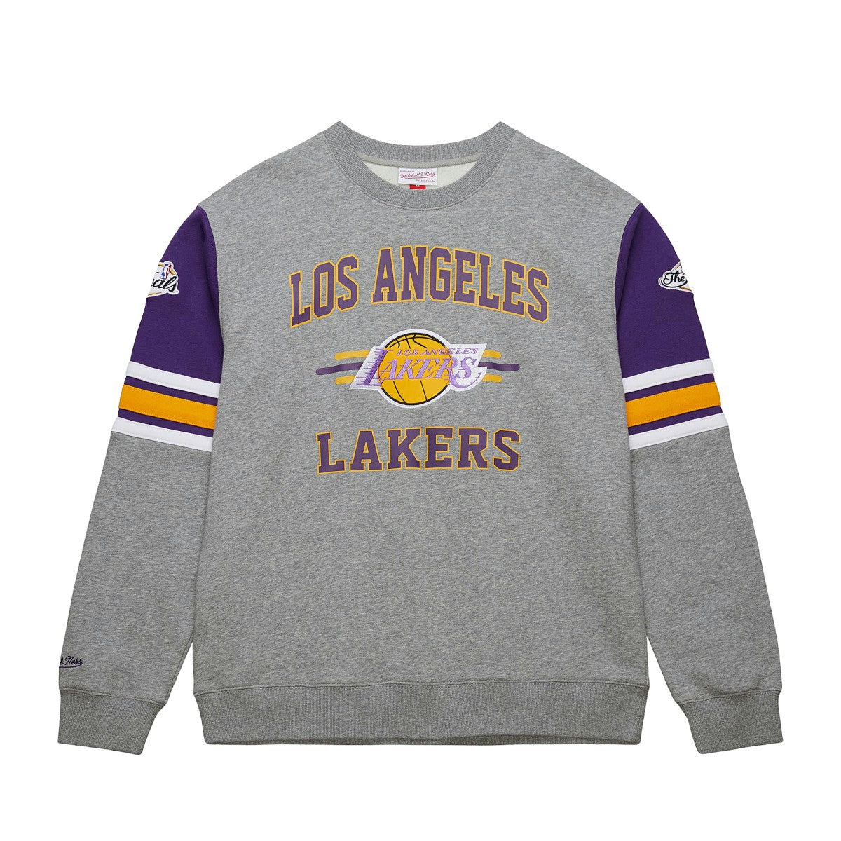 Los Angeles Lakers Hardwood Classics All Over 4.0 Pullover Sweatshirt Heather Gray - NBA