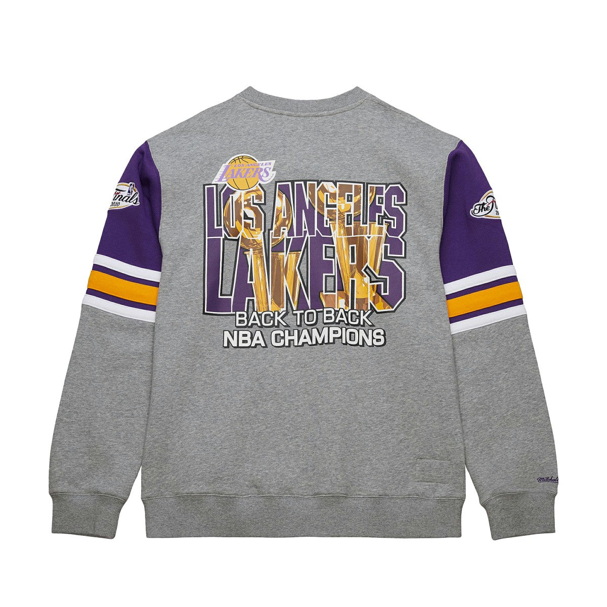 Los Angeles Lakers Hardwood Classics All Over 4.0 Pullover Sweatshirt Heather Gray - NBA