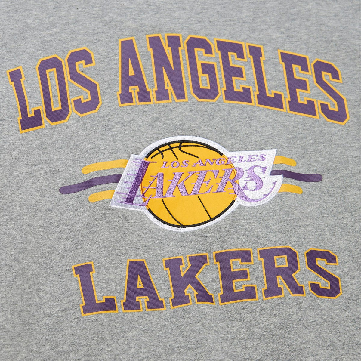 Los Angeles Lakers Hardwood Classics All Over 4.0 Pullover Sweatshirt Heather Gray - NBA