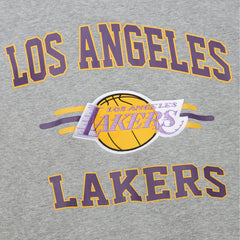 Los Angeles Lakers Hardwood Classics All Over 4.0 Pullover Sweatshirt Heather Gray - NBA