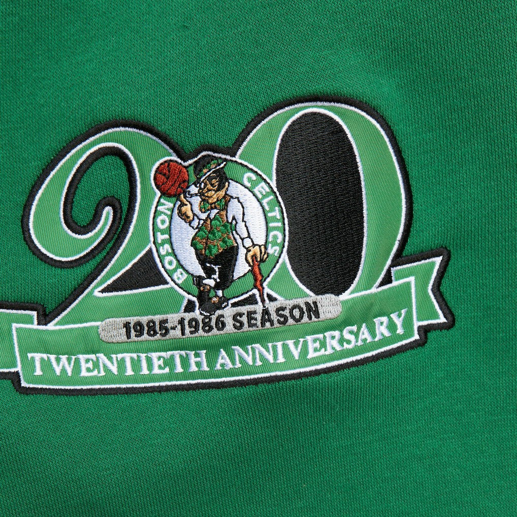 Boston Celtics Hardwood Classics All Over 4.0 Pullover Sweatshirt Heather Gray - NBA