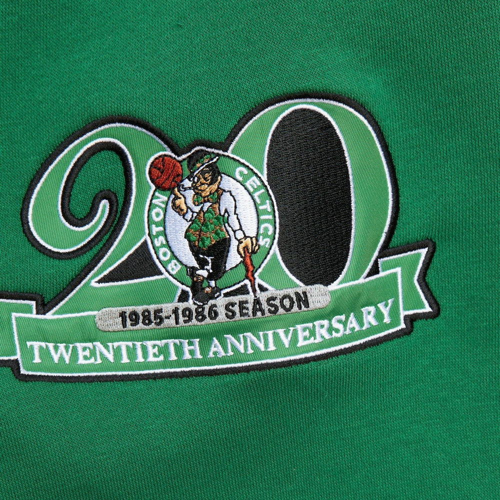 Boston Celtics Hardwood Classics All Over 4.0 Pullover Sweatshirt Heather Gray - NBA