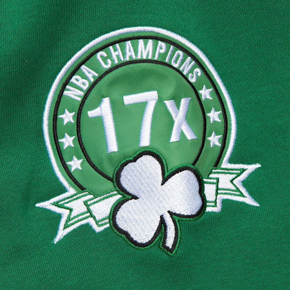 Boston Celtics Hardwood Classics All Over 4.0 Pullover Sweatshirt Heather Gray - NBA
