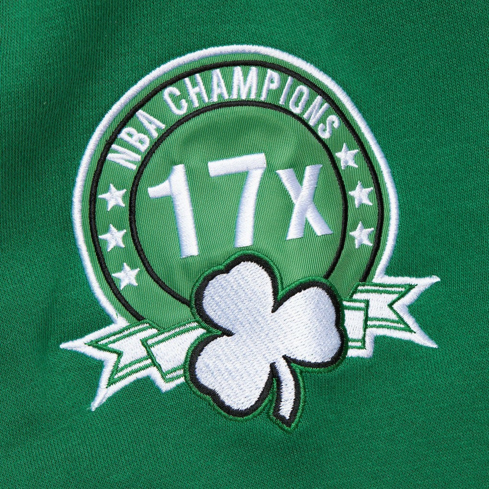 Boston Celtics Hardwood Classics All Over 4.0 Pullover Sweatshirt Heather Gray - NBA