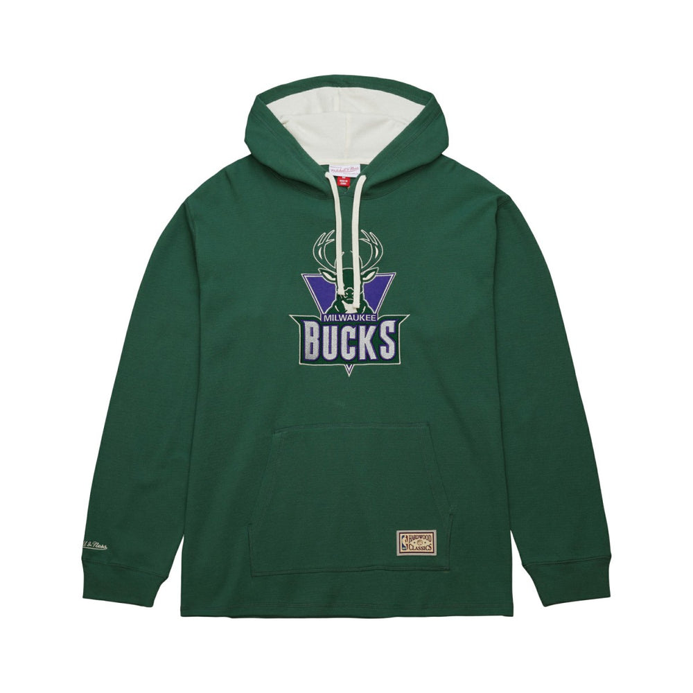 Milwaukee Bucks Hardwood Classics Lightweight Thermal Pullover Hoodie Green - NBA