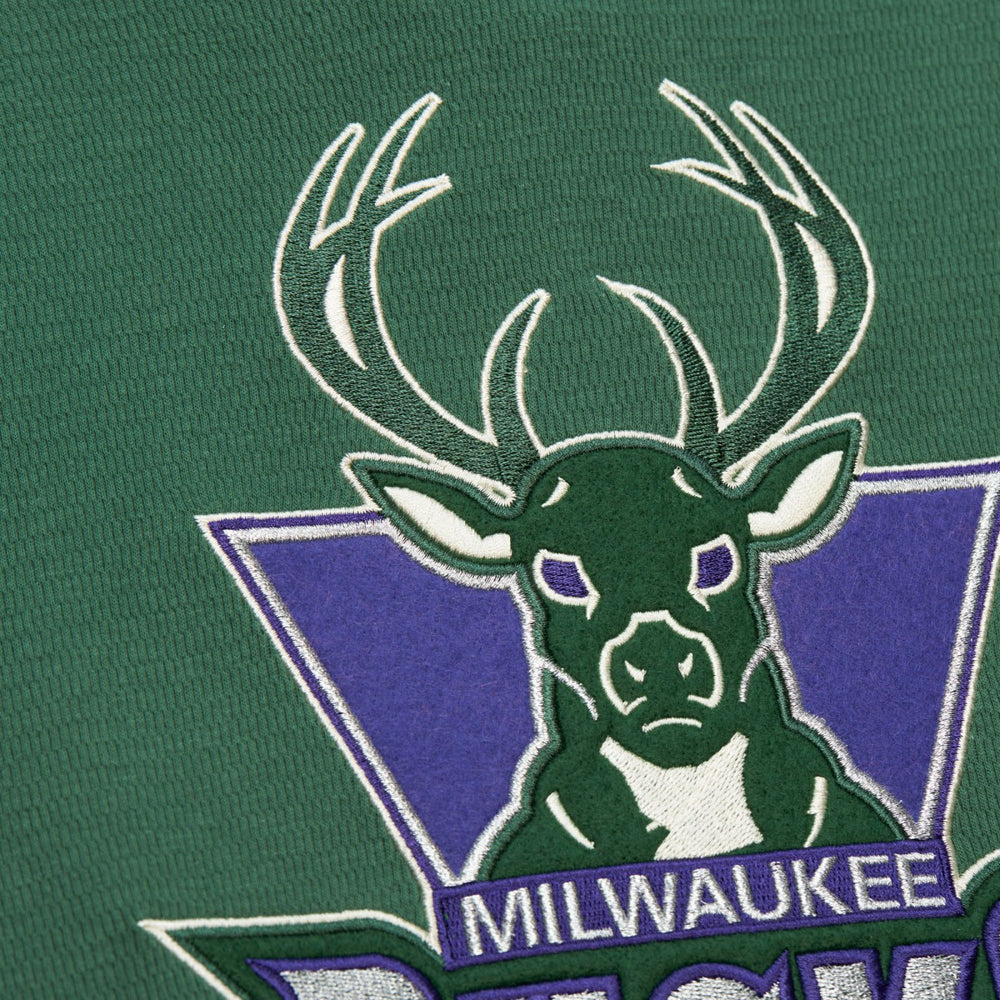 Milwaukee Bucks Hardwood Classics Lightweight Thermal Pullover Hoodie Green - NBA