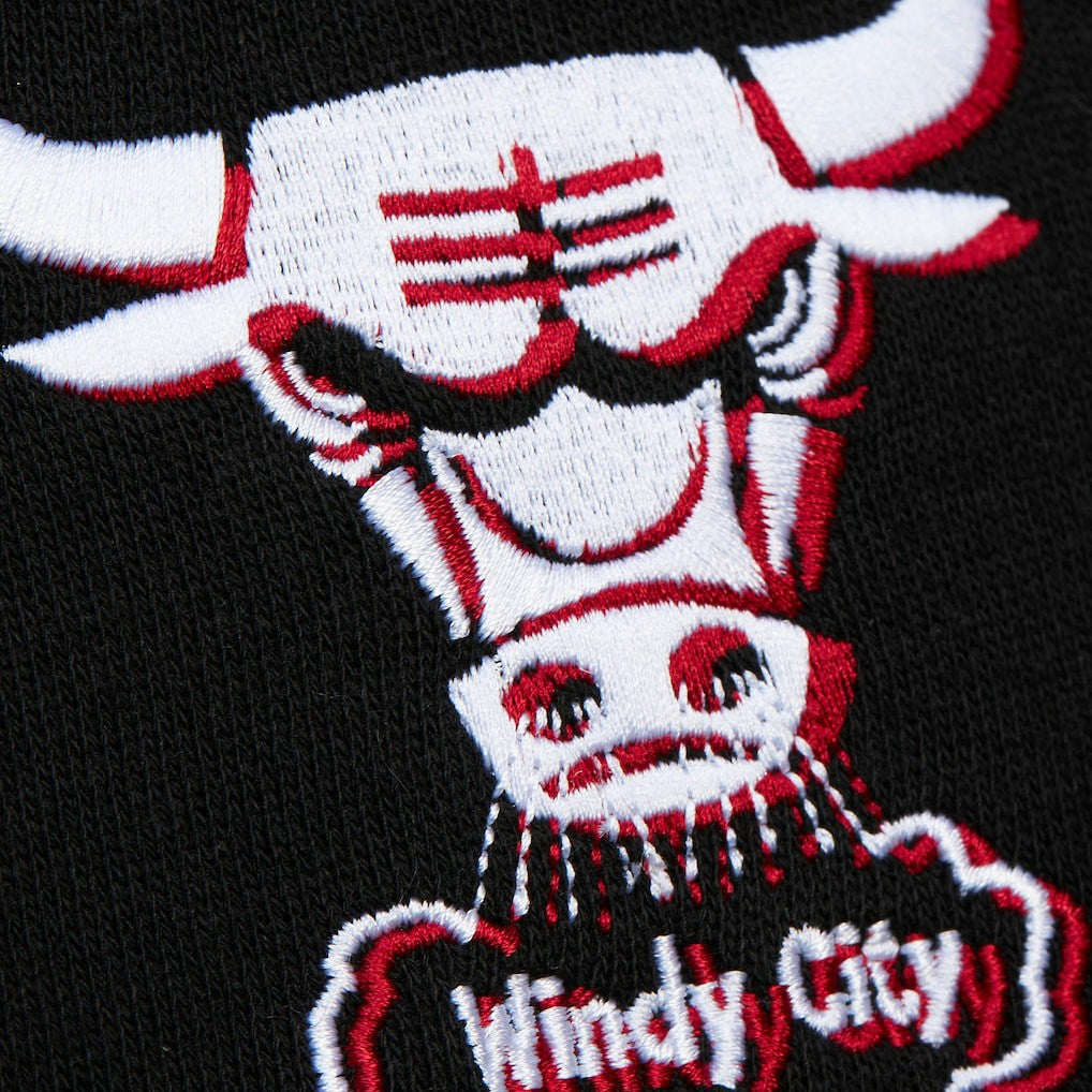 Chicago Bulls Women's Hardwood Classics Cropped Pullover Hoodie Black - NBA