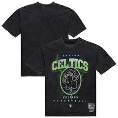 Boston Celtics Unisex Hardwood Classics Vintage Voltage Premium Heavyweight T-Shirt Black - NBA