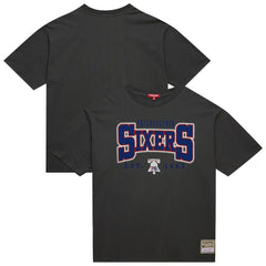 Philadelphia 76ers Women's Hardwood Classics Oversized Boyfriend T-Shirt Charcoal - NBA