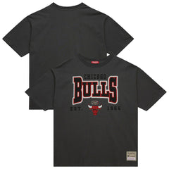 Chicago Bulls Women's Hardwood Classics Oversized Boyfriend T-Shirt Charcoal - NBA