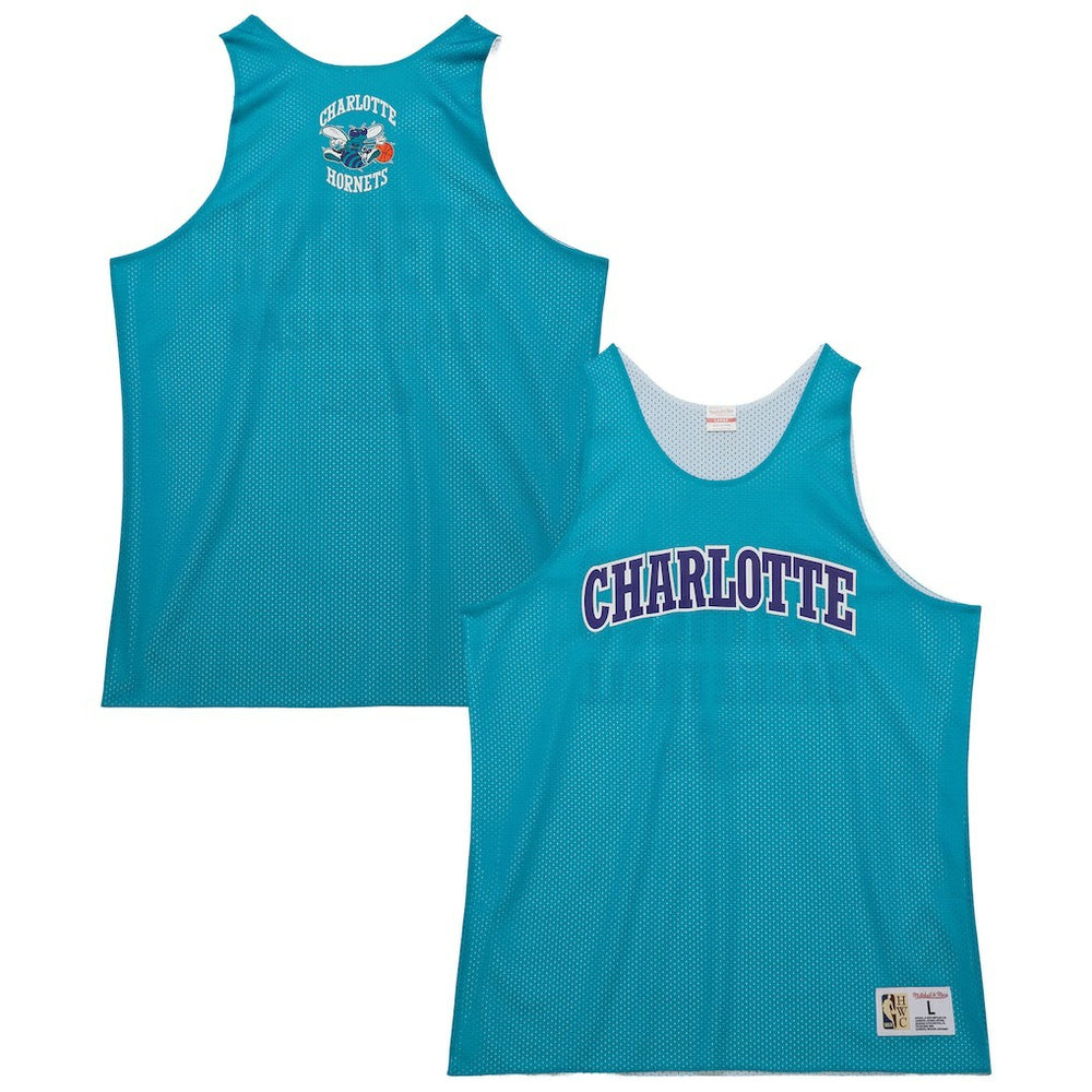 Charlotte Hornets Hardwood Classics Reversible Mesh Practice Jersey Teal/White - NBA