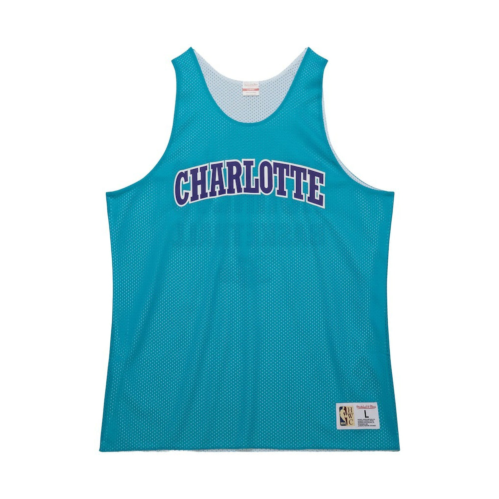 Charlotte Hornets Hardwood Classics Reversible Mesh Practice Jersey Teal/White - NBA