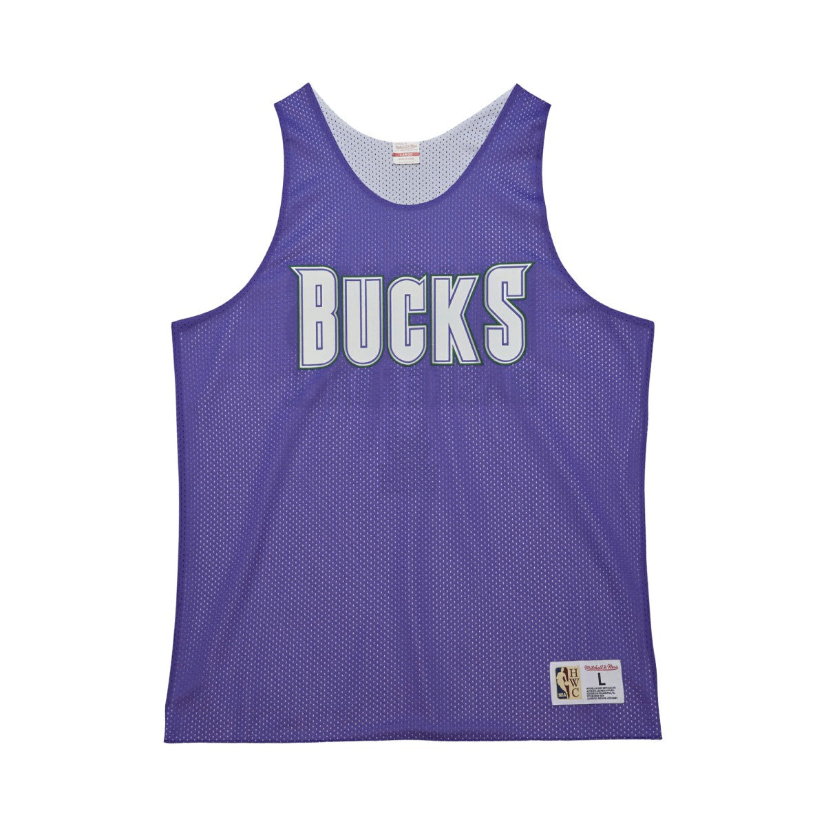 Milwaukee Bucks Hardwood Classics Reversible Mesh Practice Jersey Purple/White - NBA