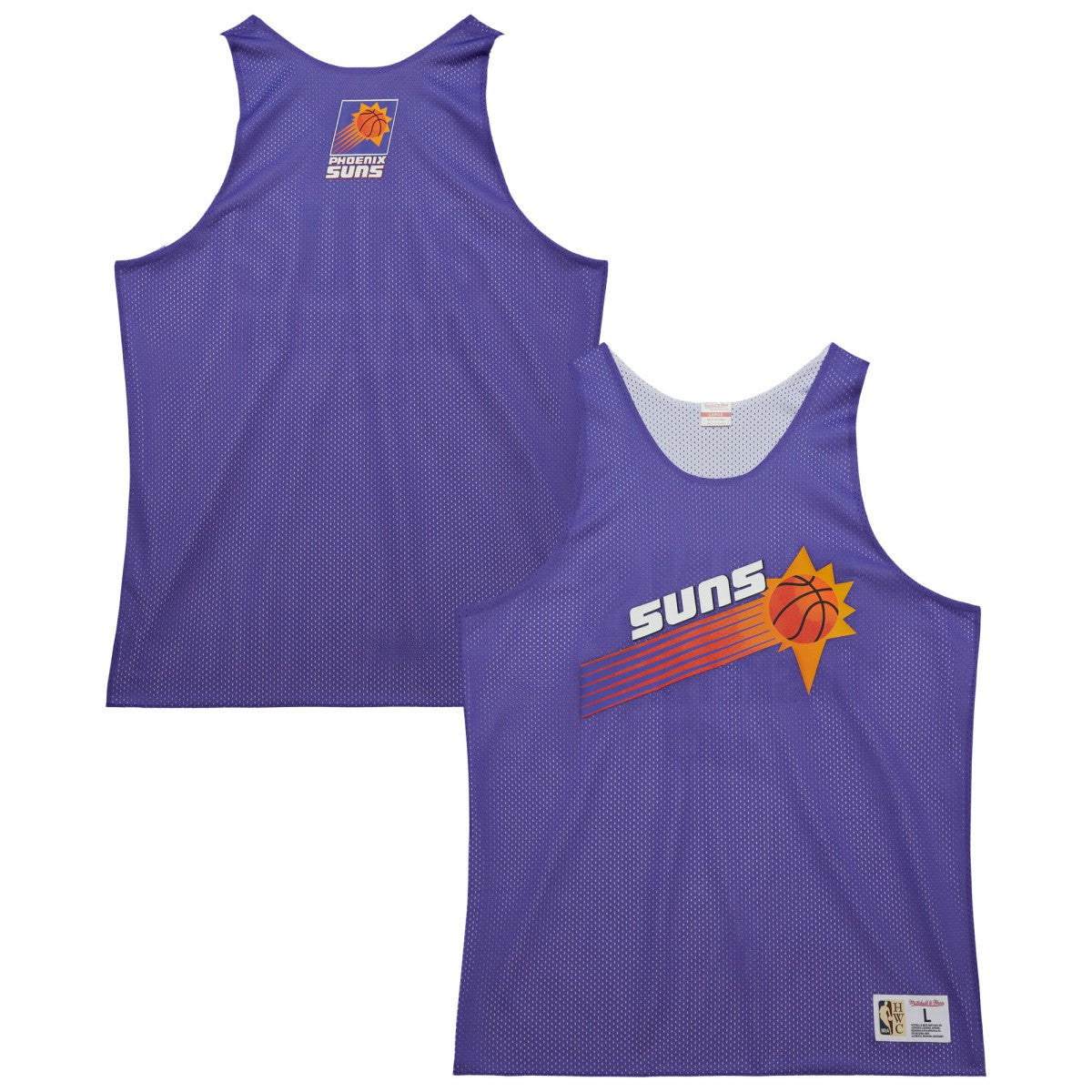 Phoenix Suns Hardwood Classics Reversible Mesh Practice Jersey Purple/White - NBA