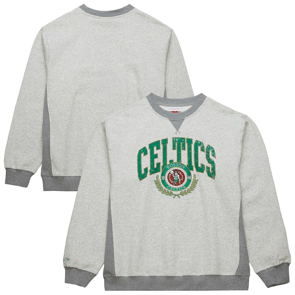 Boston Celtics Vintage Logo Pullover Sweatshirt Heather Gray - NBA