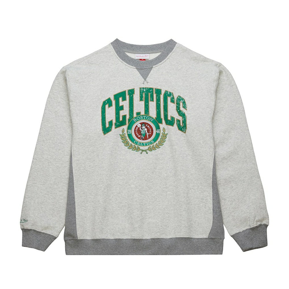 Boston Celtics Vintage Logo Pullover Sweatshirt Heather Gray - NBA