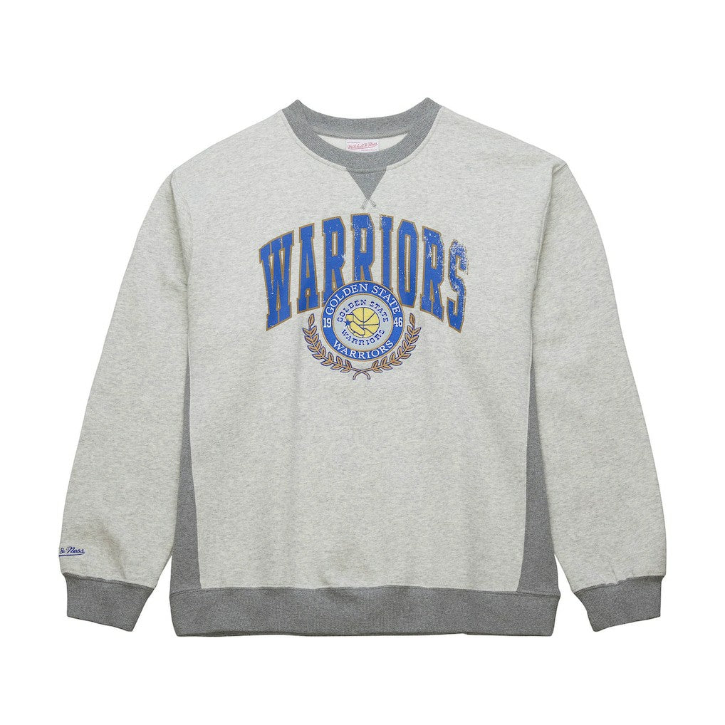 Golden State Warriors Vintage Logo Pullover Sweatshirt Heather Gray - NBA