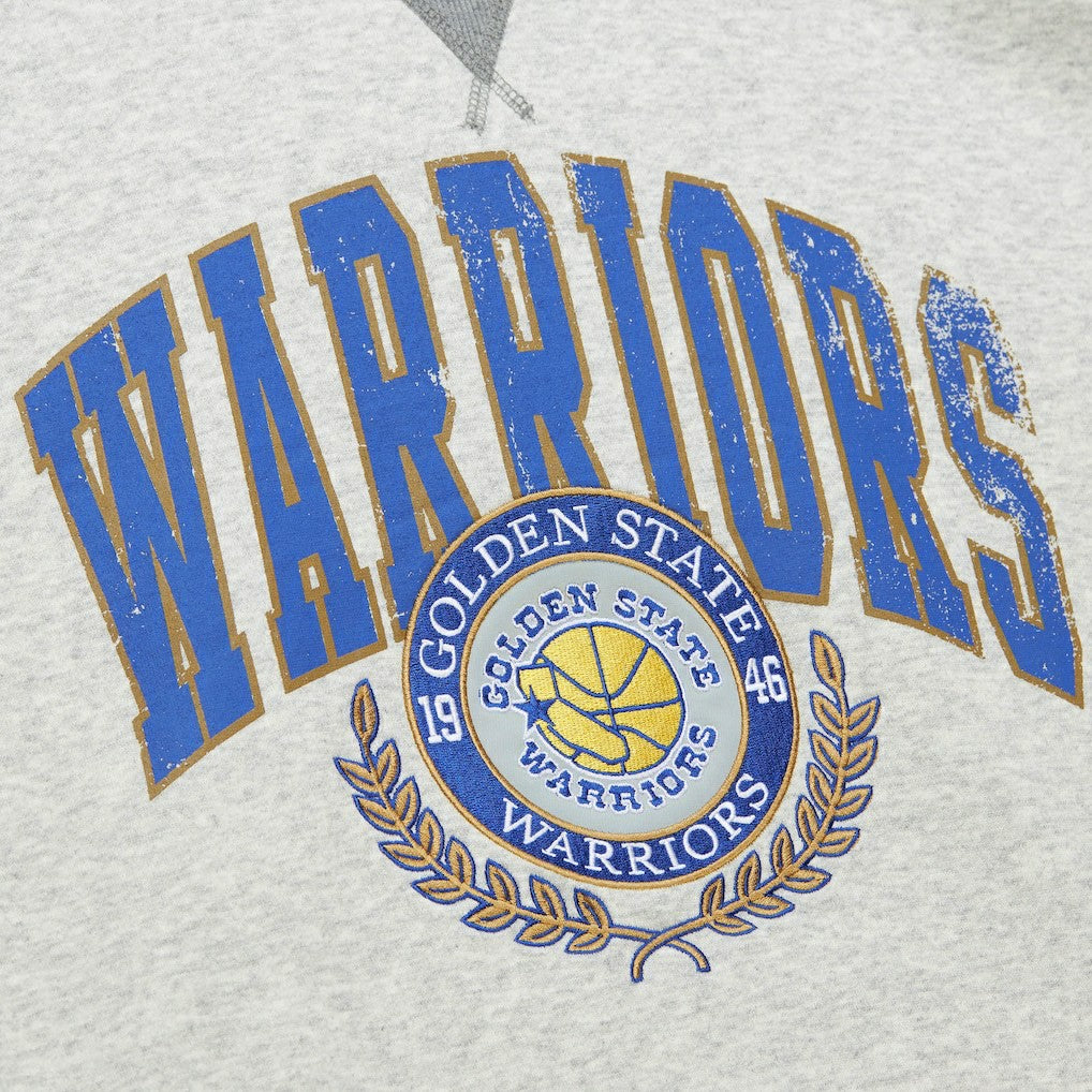 Golden State Warriors Vintage Logo Pullover Sweatshirt Heather Gray - NBA