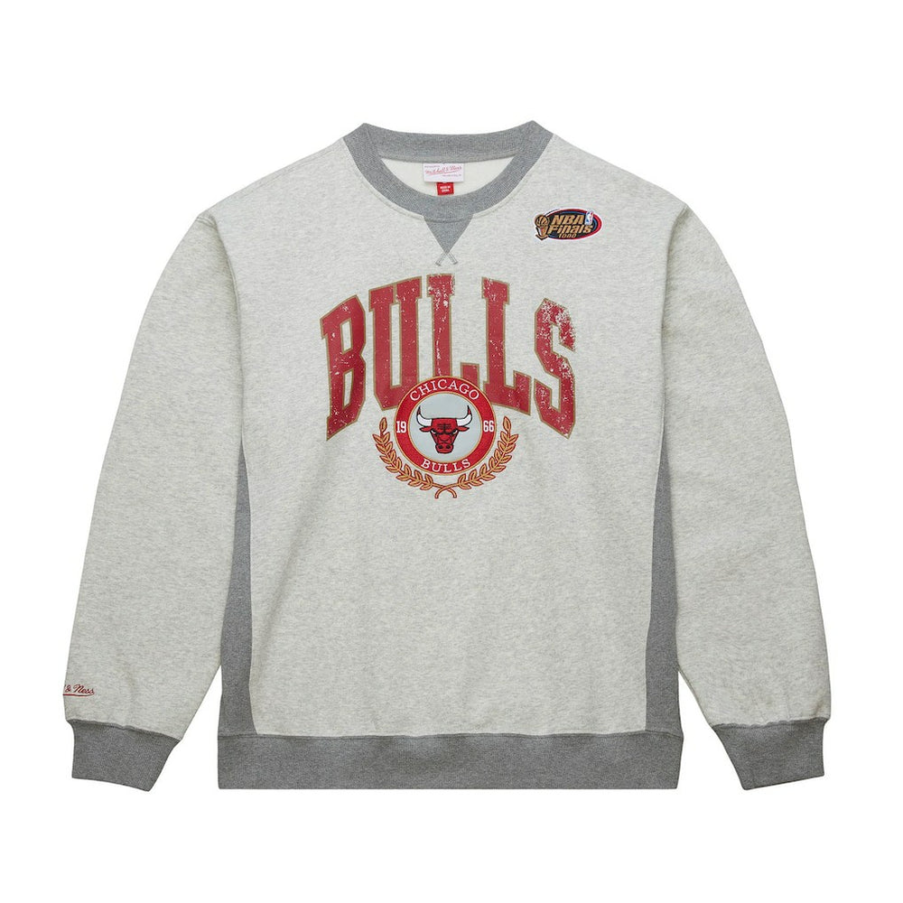 Chicago Bulls Vintage Logo Pullover Sweatshirt Heather Gray - NBA