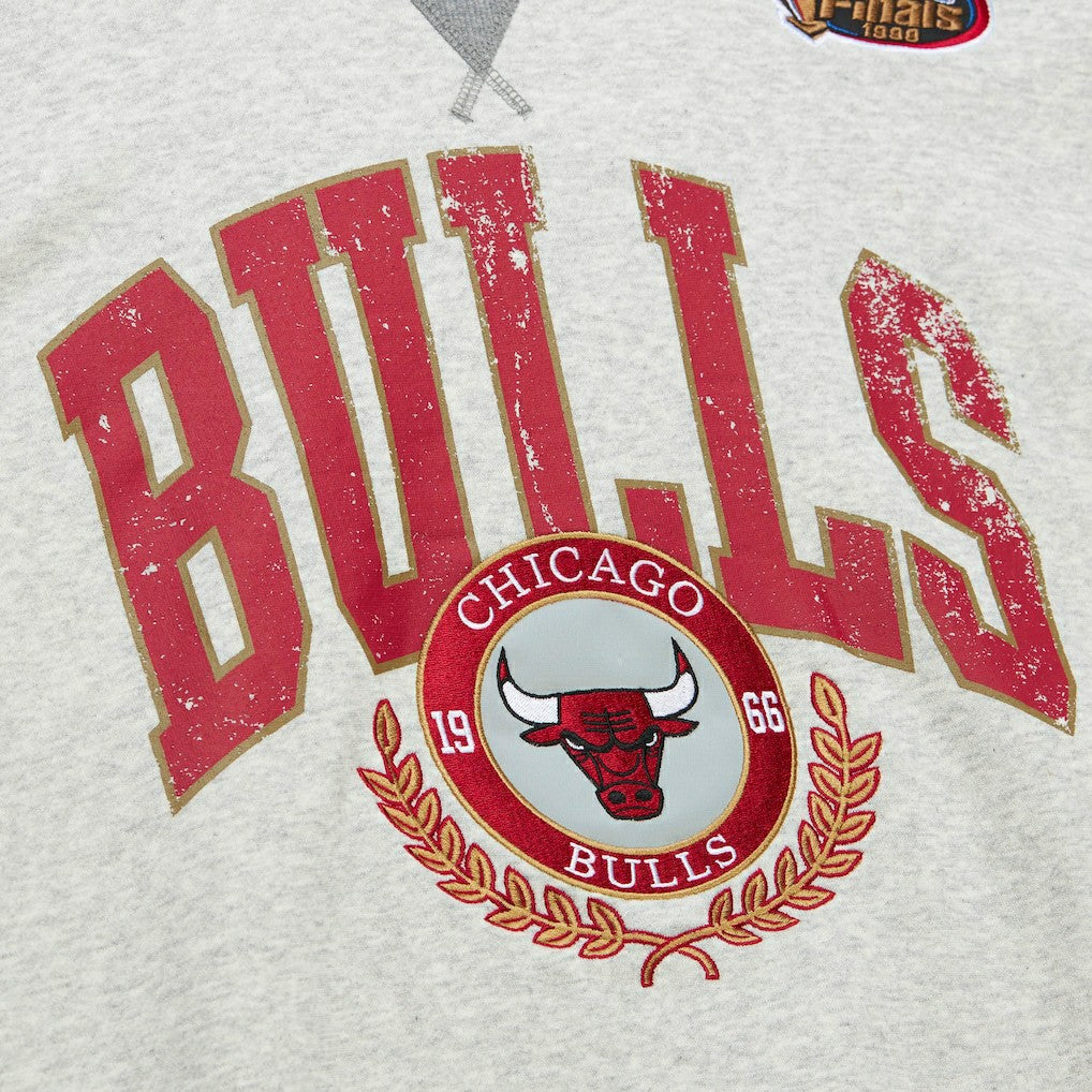 Chicago Bulls Vintage Logo Pullover Sweatshirt Heather Gray - NBA