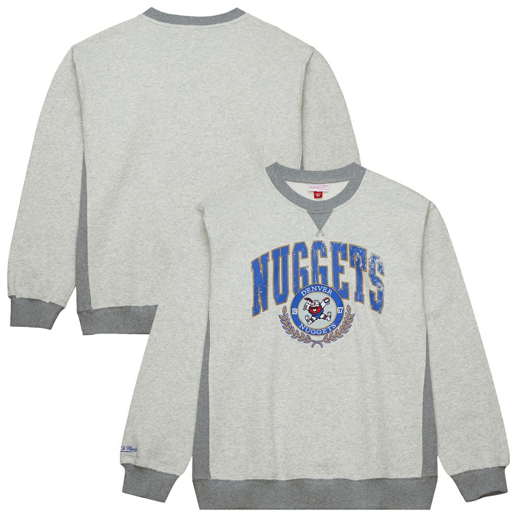 Denver Nuggets Vintage Logo Pullover Sweatshirt Heather Gray - NBA