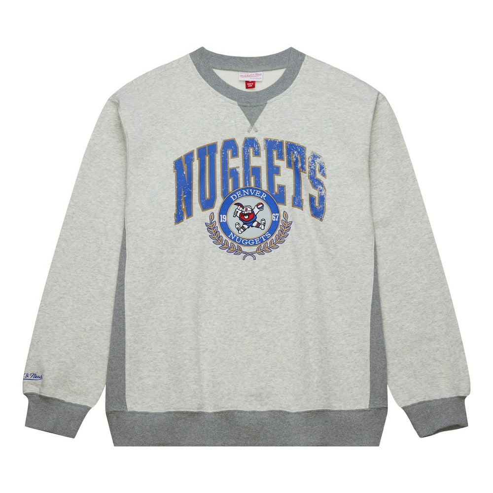 Denver Nuggets Vintage Logo Pullover Sweatshirt Heather Gray - NBA