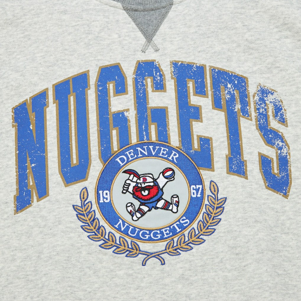 Denver Nuggets Vintage Logo Pullover Sweatshirt Heather Gray - NBA